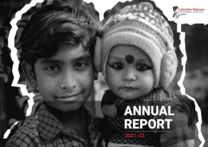 The cover photo of the Calcutta Rescue Annual Report for 2021-22.