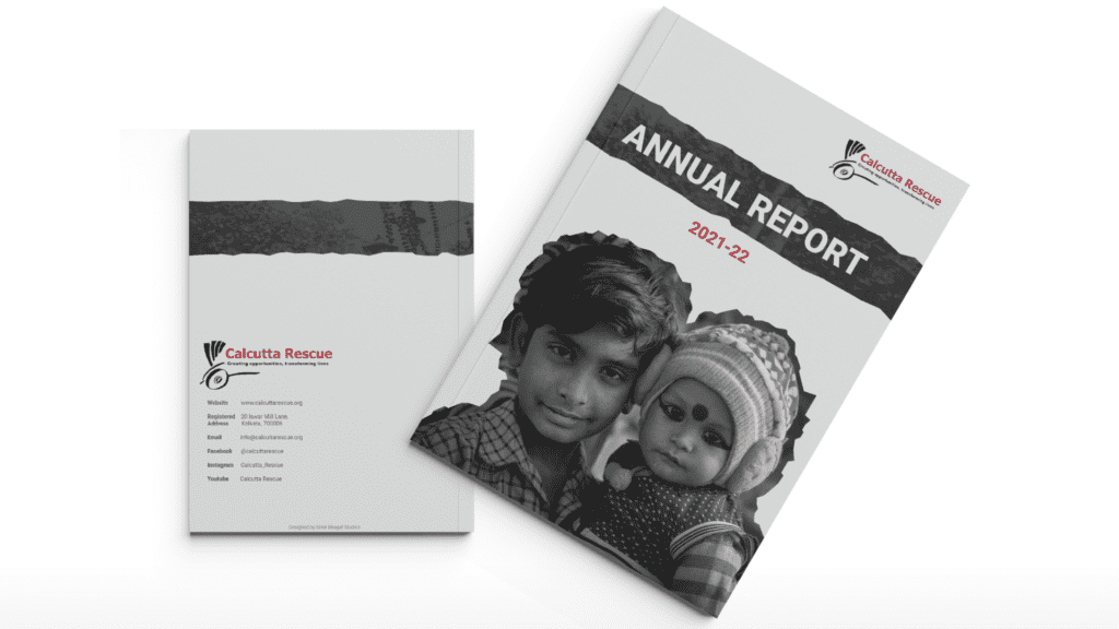 A snapshot of Calcutta Rescue's Annual Report 2021-22.